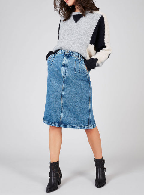 Denim Pencil Skirt