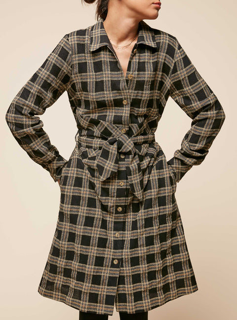 Checked Shirt Dress