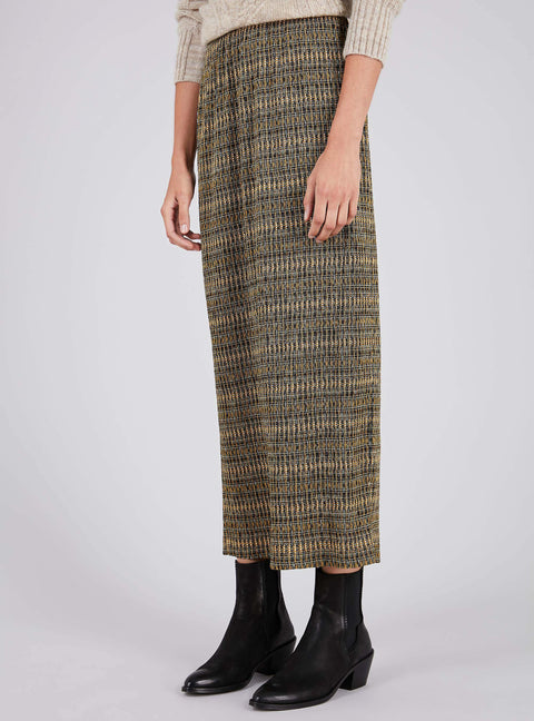 Printed Pleated Skirt