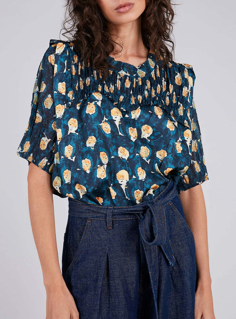 Blouse With Shoulder Pad