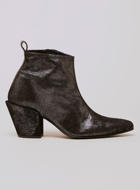 Iridescent Leather Ankle Boot