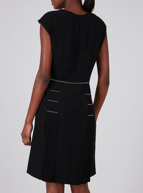 Pleated Trapeze Dress