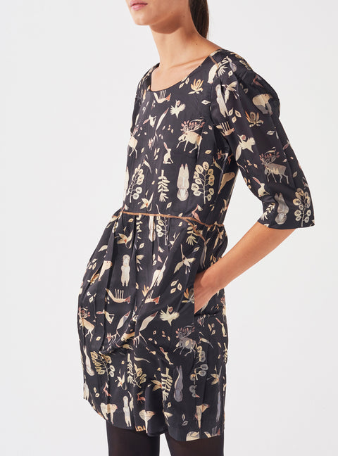 Printed Trapeze Dress